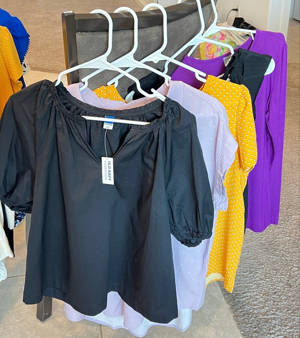 LOT of Womens Tops Blouse M 8/10 Black Purple Short Sleeve Jach’s Hilary Radley